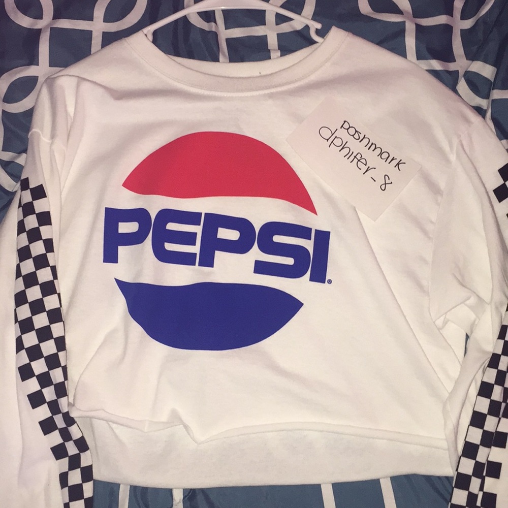 Pepsi Crop Top Long sleeve